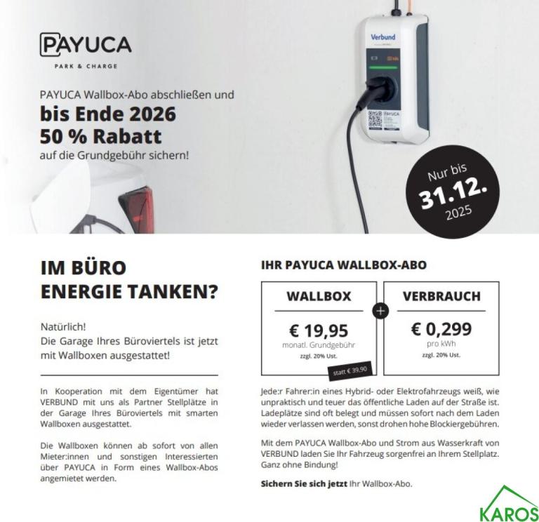 *AKTION BIS JAHRESENDE* GARAGENPLÄTZE MIT E-LADESTATION!!!